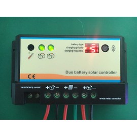 EPEVER PWM Solar Charge Controller 20A 12V 24V Auto Work with Remote Meter MT-1 EPIPDB-COM Series Dual Battery Regulator Solar Panel System