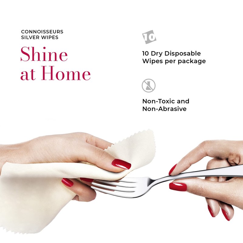 Connoisseurs Silver Cleaner Wipes for Sterling Silver Jewelry and Tableware