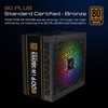 GAMDIAS 600W Bronze PSU, RGB Gaming PC Power Supplies 600W