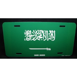 DIGIART INTERNATIONAL SAUDI ARABIA SAUDI ARABIAN FLAG METAL CAR NOVELTY LICENSE PLATE AUTO TAG