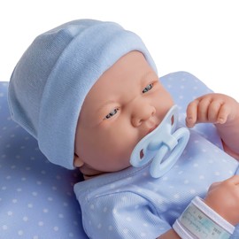 JC Toys Berenguer Boutique La Newborn 14-Inch Life-Like Real Boy Doll 9 Piece Gift Set, Blue