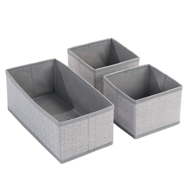 mDesign Set of 3 Storage Boxes - Three Organisers in