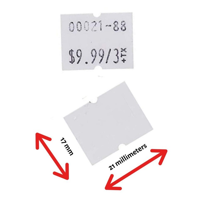 Perco 2 Line White Labels - 10 Sleeve, 60,000 Blank