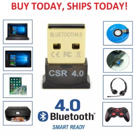 BT Bluetooth 4.0 USB 2.0 CSR 4.0 Dongle Adapter for PC LAPTOP WIN XP VISTA 7 8 10