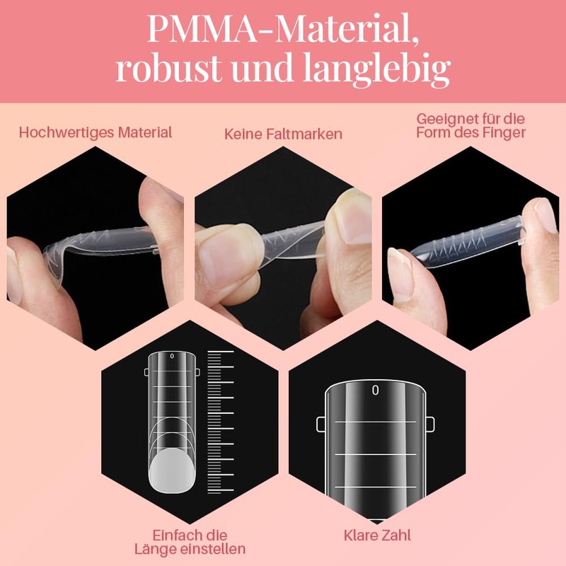 ZEYACHAN 96 Pieces Nail Capsules Nail Extension Set 4 Models