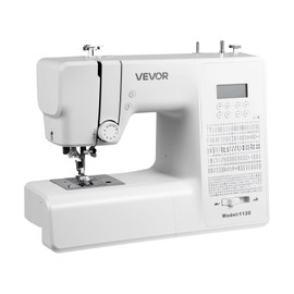 VEVOR Computerized Sewing Machine, 200 Stitch Applications, with LCD Screen, Foot Pedal and LED Light, Heavy-Duty Metal Frame, Digital Sewing Machine with Powerful Motor for Crafts and Mending