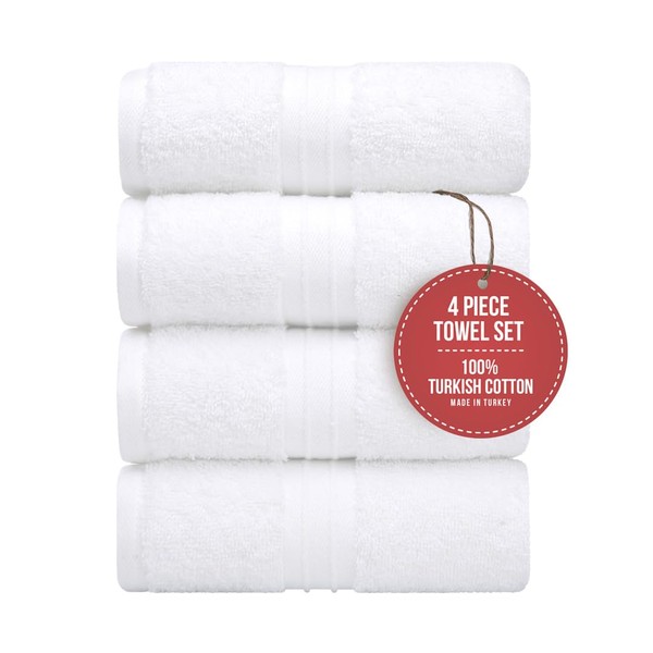 Cotoniche Hand Towels 4 Pack - Soft & Absorbant, Large