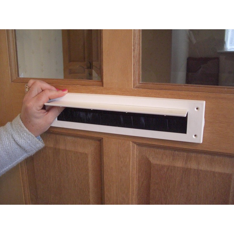 Internal Letter Box Draught Excluder Cover With Brushes & Flap