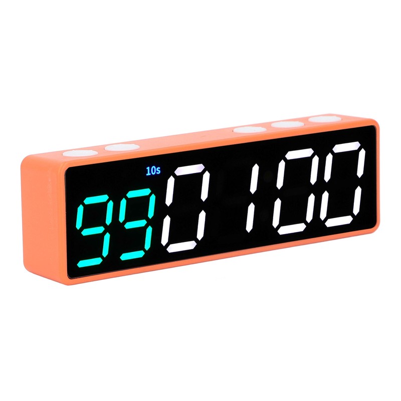 Fitness Timer Clock Large LED Digital Anti Vertigo Display Workout