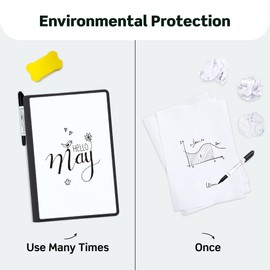 Soter White Board Dry Erase. Small White Board with Pens,Dry Erase Eraser, and Cloth. Dry Erase Board with Stand for Staff, Businessman, Artist. ECO-Friendlier Dry Erase Notebook (Orange)