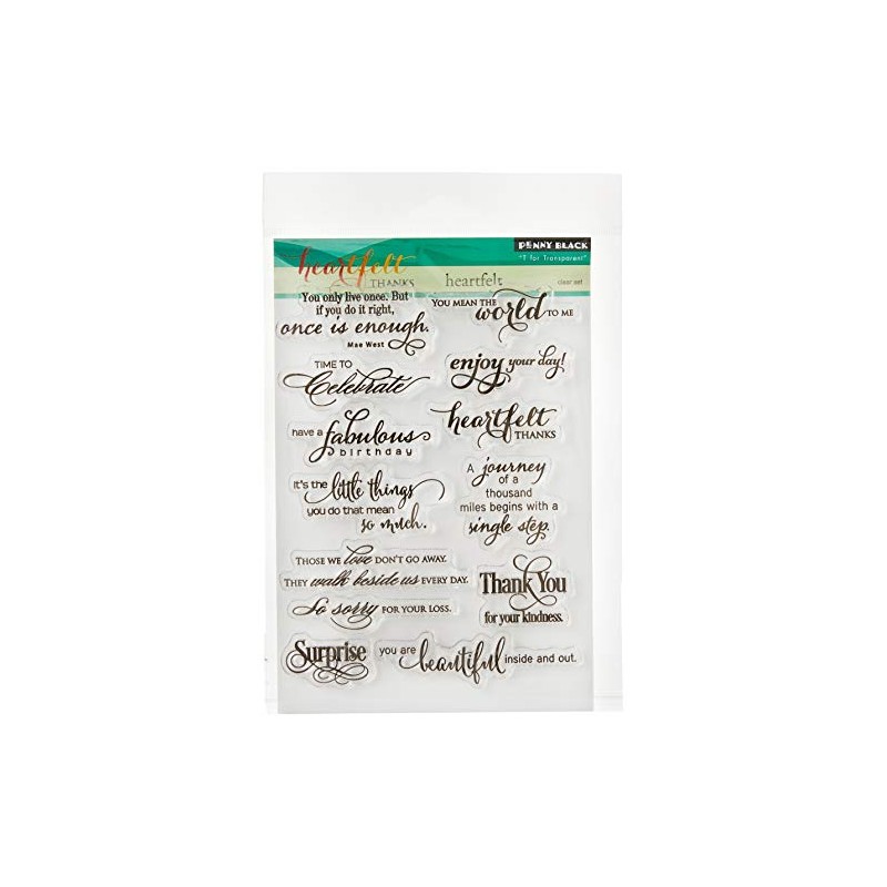 Penny Black 30-286 Heartfelt Transparent Stamp Set