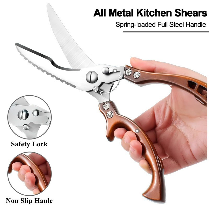 ZICOLU Poultry Shears Heavy Duty Professional, Multipurpose Kitchen Shears with