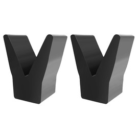 2 PCS DIY Transom Saver V-Block without Mounting Hole, Rubber 2" Boat Trailer Bow Stop for Tracker Marine Boat Accessories Parts
