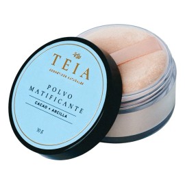 Polvo Matificante Translúcido Teia Cosméticos - Fijador de maquillaje y control de brillo 100% ingredientes naturales - Libre de talco - 30gr