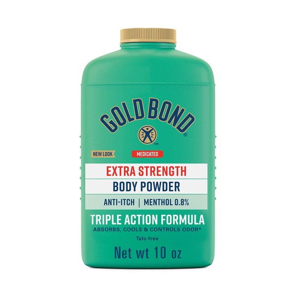 Gold Bond Body Powder Medicated Extra Strength - 10 oz, Pack of 2, Talc-Free