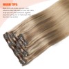 XDhair Clip in Hair Extensions 120g 22 Inch 6pcs Balayage