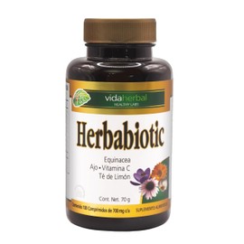 Herbabiotic, Suplemento alimenticio que estimula el sistema inmune, Bote con 100 pastillas, HBT, VIDA HERBAL