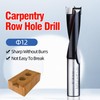 HUHAO 12mm Carbide Tipped Brad Point Boring Bit,Right Hand Dowel