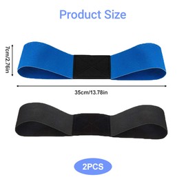 Noenaeni 2Pcs Golf Swing Trainer Swing Mechanics Posture Correction Golf Training Aids Durable Portable Elastic Golf Connection Band for Men Women Kids Beginners Experienced Golfers (Blue Black)