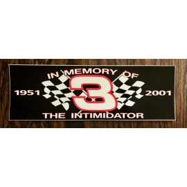 Dale Earnhardt 1951-2001 "In Memory of The Intimidator" Decal Sticker 4" x 12"