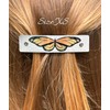 Butterfly hair clip, monarch barrette for women, handcrafted in the