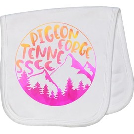 inktastic Pigeon Forge, Tennessee- Mountains in Sunrise Colors Baby Burp Cloth White 3b1e4