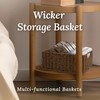 WeeNest Wicker Basket with Handle, Wicker Baskets for Organizing, Shelf
