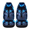 chaqlin Neon Blue Wolf Car Seat Covers Set, Women Men