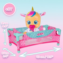 Cry Babies Baby Doll Crib Accessory (Doll Not Included) | for Dolls up to 16" | Ages 2+