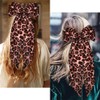 Pink Leopard Hair Bow Ribbon Clips for Women Oversized Cheetah