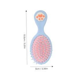 IWOWHERO Small Portable Hair Brush for Girls Cute Cat Claw Design Lightweight Detangler for Travel Friendly No Damage to Hair