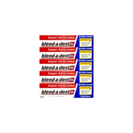 Blend-a-dent 5 x 47g blend-a-dent Original Super Haftcreme - Extra Stark - Complete