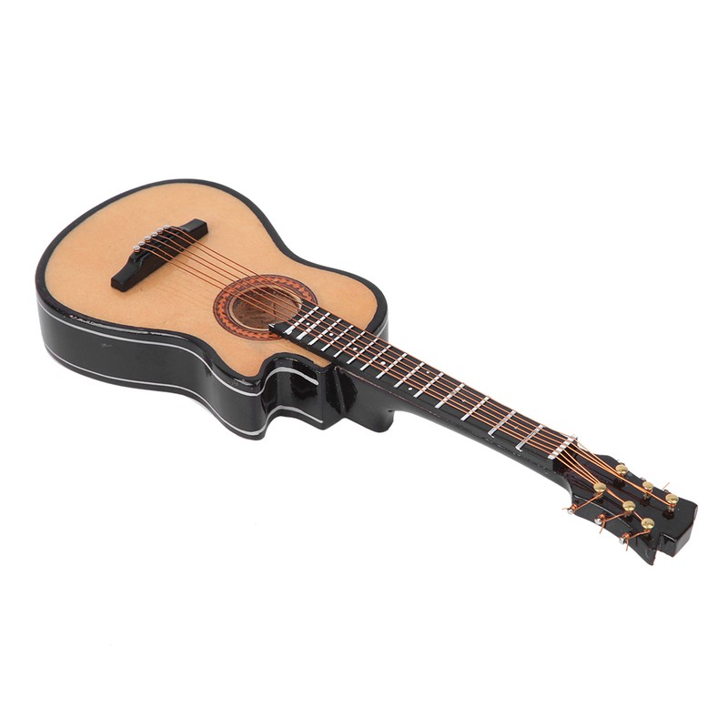 Miniature Acoustic Classical Guitar Model Mini Wooden Guitar Desktop Decoration
