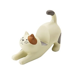 DECOLE: CONCOMBRE Cream Cat with Brown Ear Patch Smartphone Stand