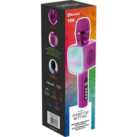 Bigben - Party BTMIC - Wireless Microphone + Speaker with Light Effects - Pink