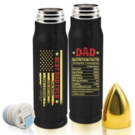 Goiicoln Gifts for Men Dad Husband, Best Dad Ever Gifts, Bullet Tumbler with Lid Stainless Steel, Dad Birthday Gift from Daughter Son Wife, Daddy to Be Gift, Boy Daddy Present, 17oz, Black