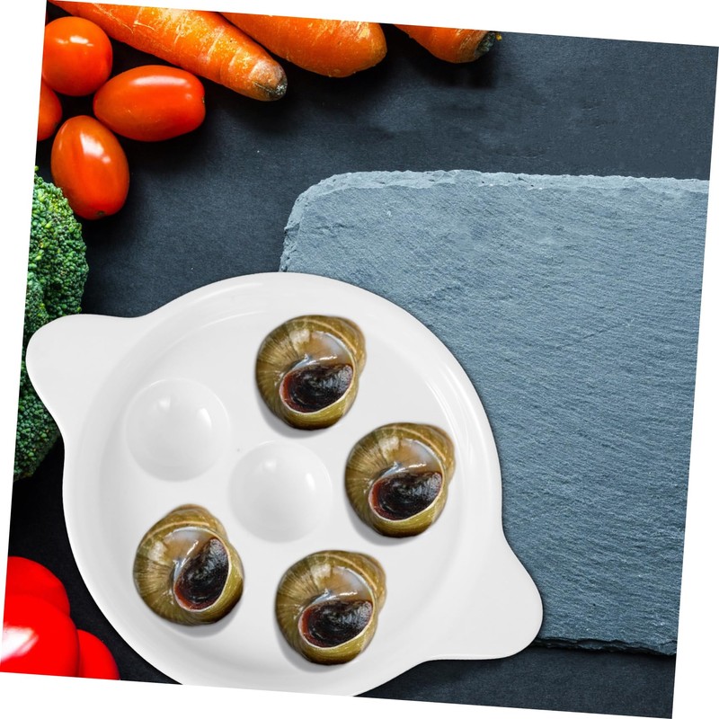 LIFKOME Snail Baking Dish Ceramic Plate Easy to Clean Snail