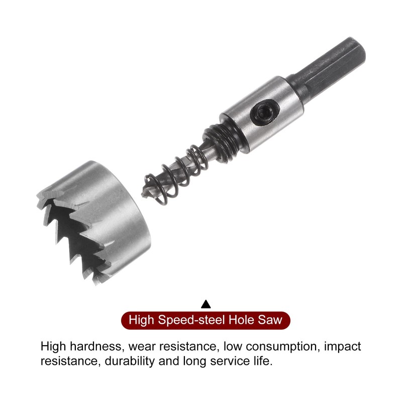 sourcing map 5pcs Hole Saw Kits 16mm 18.5mm 20mm 25mm