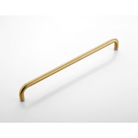 UTEIWF Shower Door Handle 20 inches Round Single Side Pull Towel Bar Stainless Steel for 1/4" to 1/2" Thickness Glass - Brushed Gold