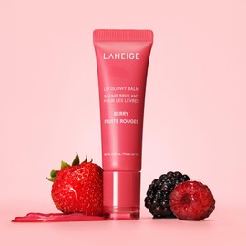 LANEIGE Lip Glowy Balm, Berry: Sheer Tinted Lip Moisturizer with Shea Butter, for Hydrating Shine & Soft Lips
