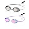 Shimmerz 2 Pack Racing Swimming Goggles for Adults Men Women