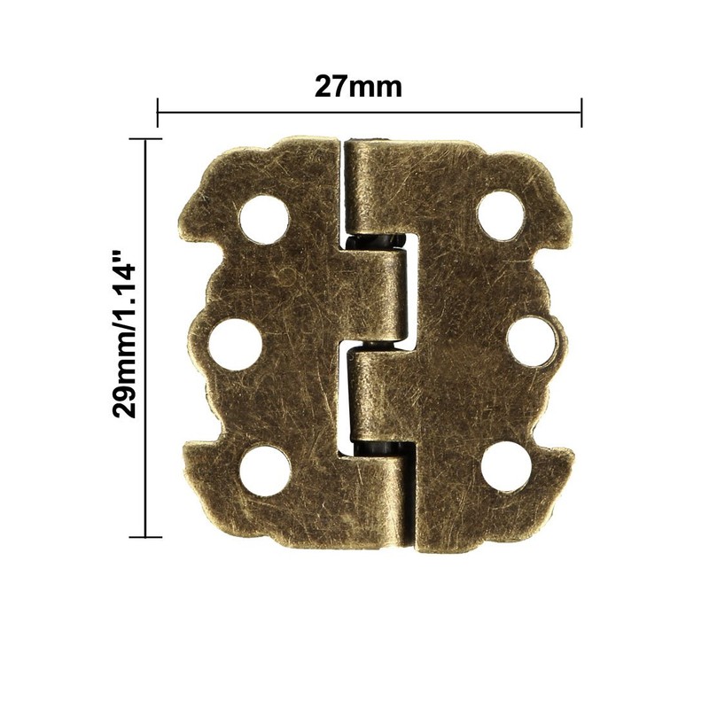 sourcing map Retro Replacement Hinges with Screws 1.14 Inch Antique