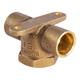 Everflow Supplies CCFT0120-NL C X C X F No Lead Cast Brass Tee Fitting with Solder Cups and Female Threaded Branch, 1/2"