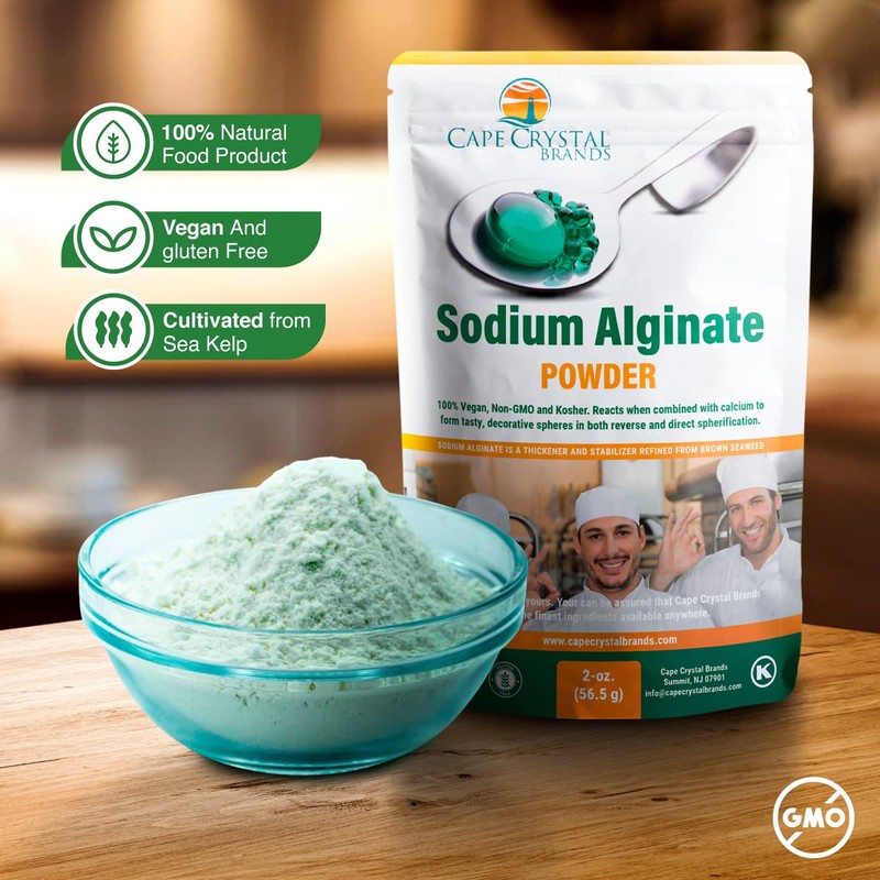 Sodium Alginate 100% Food Grade | Natural Thickening Powder &