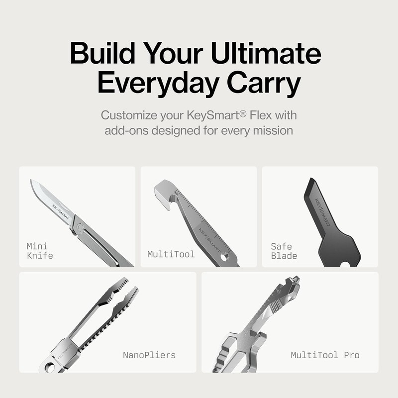KeySmart Flex - Compact Key Holder and Keychain Organizer