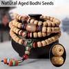 FAZOVIN Genuine Aged Bodhi Seed Bracelet 108 Mala Beads Necklace-