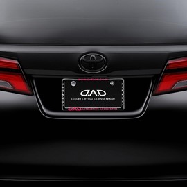 D.A.D SB195-01-02 DAD Garson Crystal License Frame II Rear Model [Black/Pink] Aurora