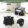 Rolling Cleaning Caddy Bag with Detachable Trolley, Large Cleaning Supply