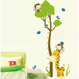 DaraBaby Vinil Decorativo Infantil Regla Medicion Cuarto Sala Jirafa
