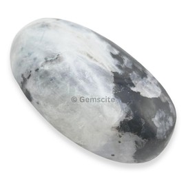 ZAIN GEMS LLC Gemstone Rainbow Moonstone Carved Palm Stone/Pocket Palm Stone/Reiki Healing & Crystal Grid for Natural Body Chakra Balancing